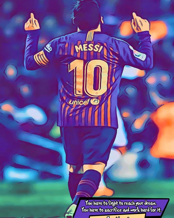 Leo Messi — Comic Strip Canvas