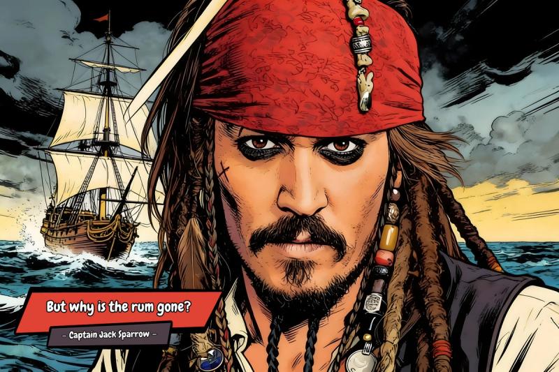 Jack Sparrow — Comic Strip Canvas