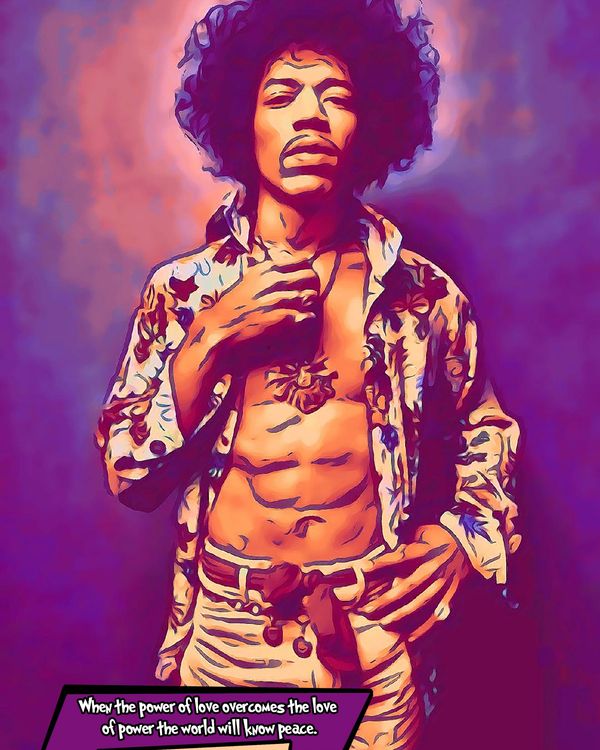 Jimi Hendrix — Comic Strip Canvas
