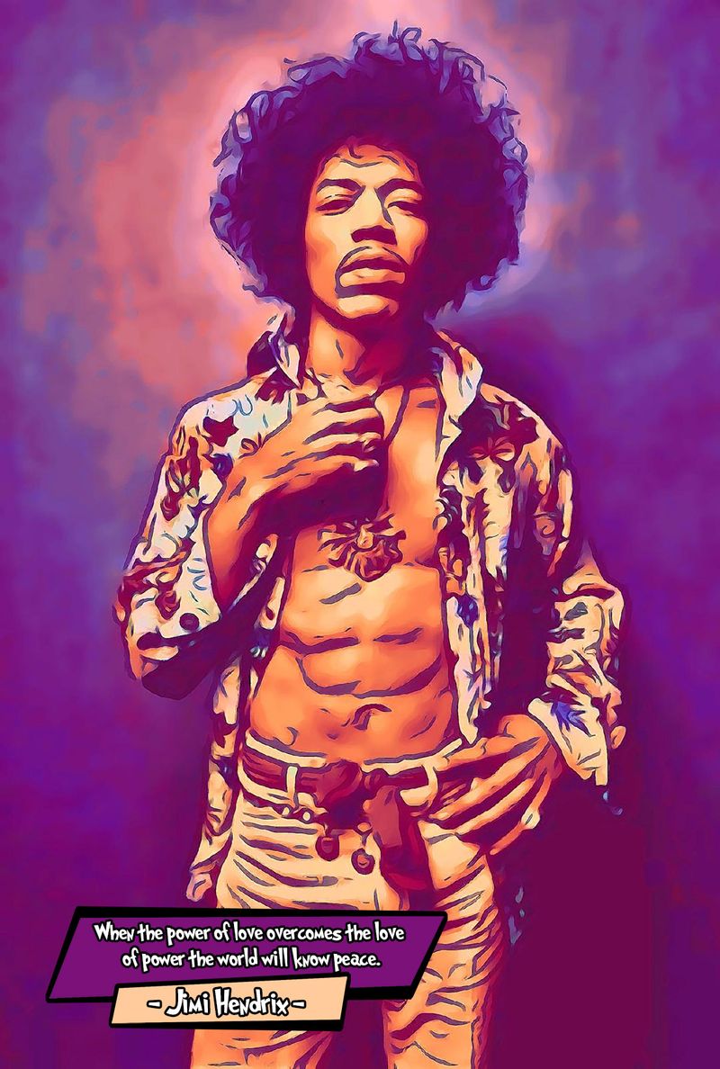 Jimi Hendrix — Comic Strip Canvas