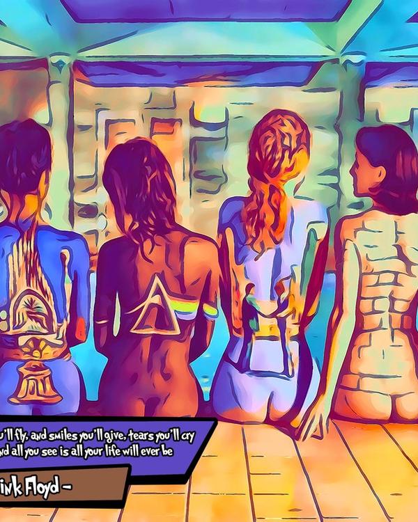 Pink Floyd — Comic Strip Canvas