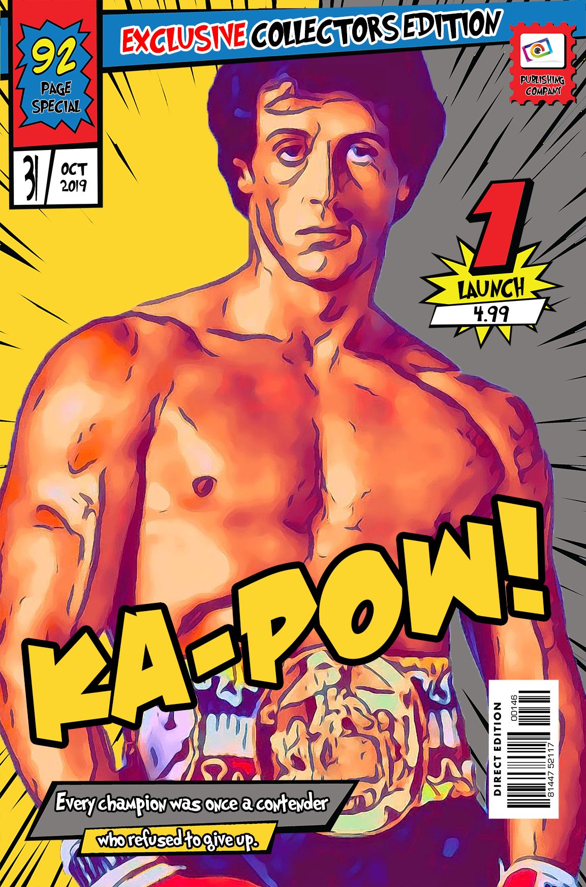 Rocky — Comic Strip Canvas
