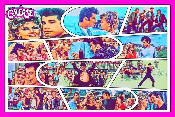 Grease — Comic Strip Canvas