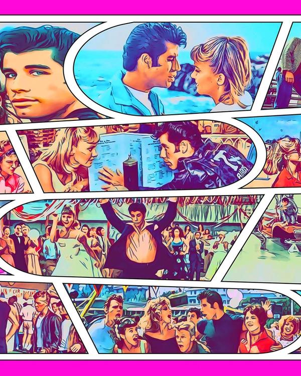 Grease — Comic Strip Canvas