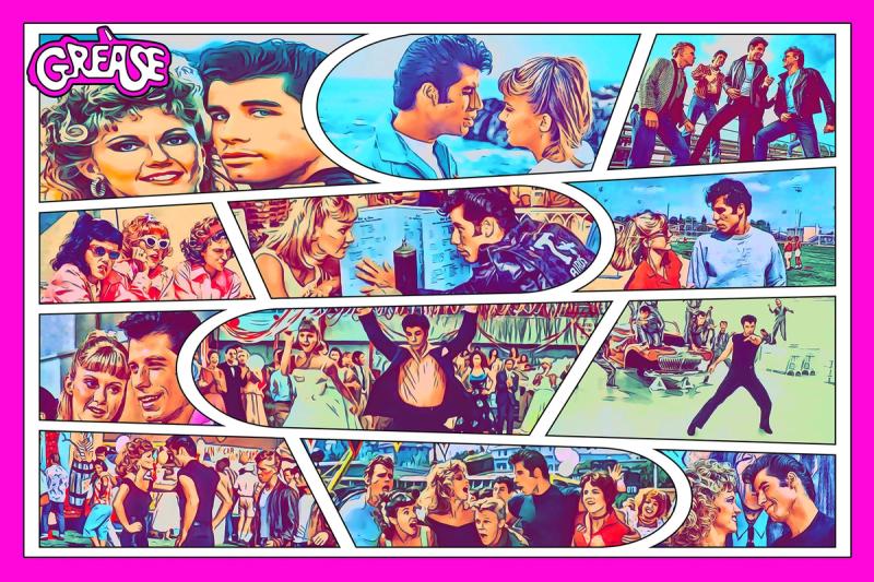 Grease — Comic Strip Canvas