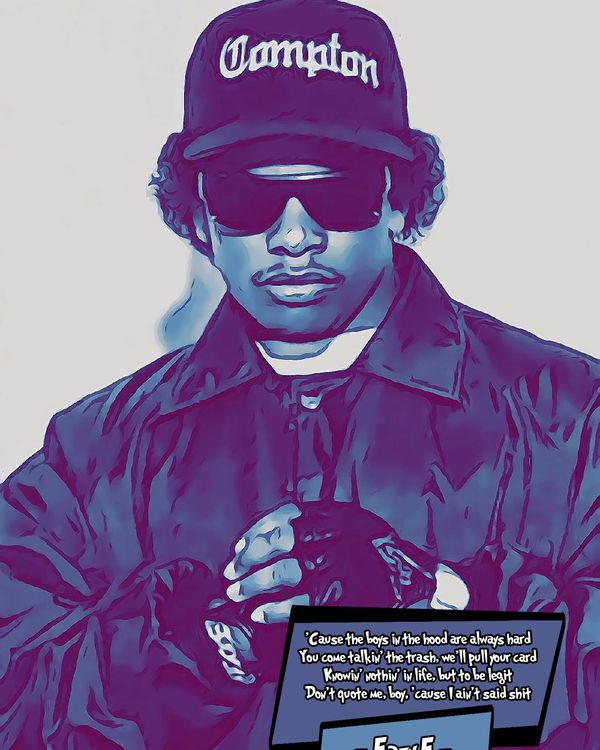 Eazy E — Comic Strip Canvas