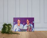 Federer vs Nadal lifestyle mockup — Comic Strip Canvas
