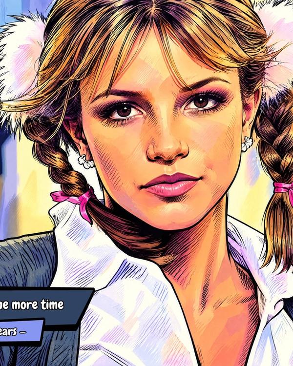 Britney Spears — Comic Strip Canvas