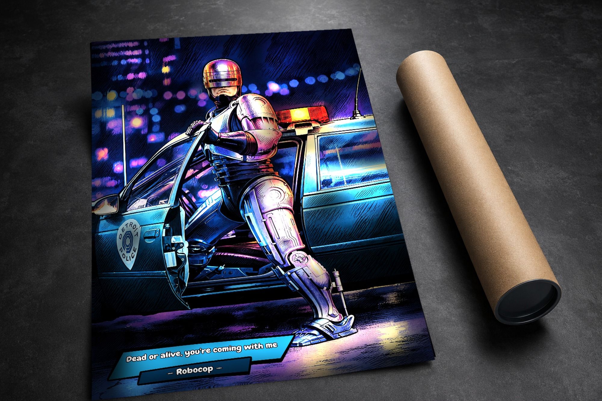 Robocop lifestyle mockup — Comic Strip Canvas