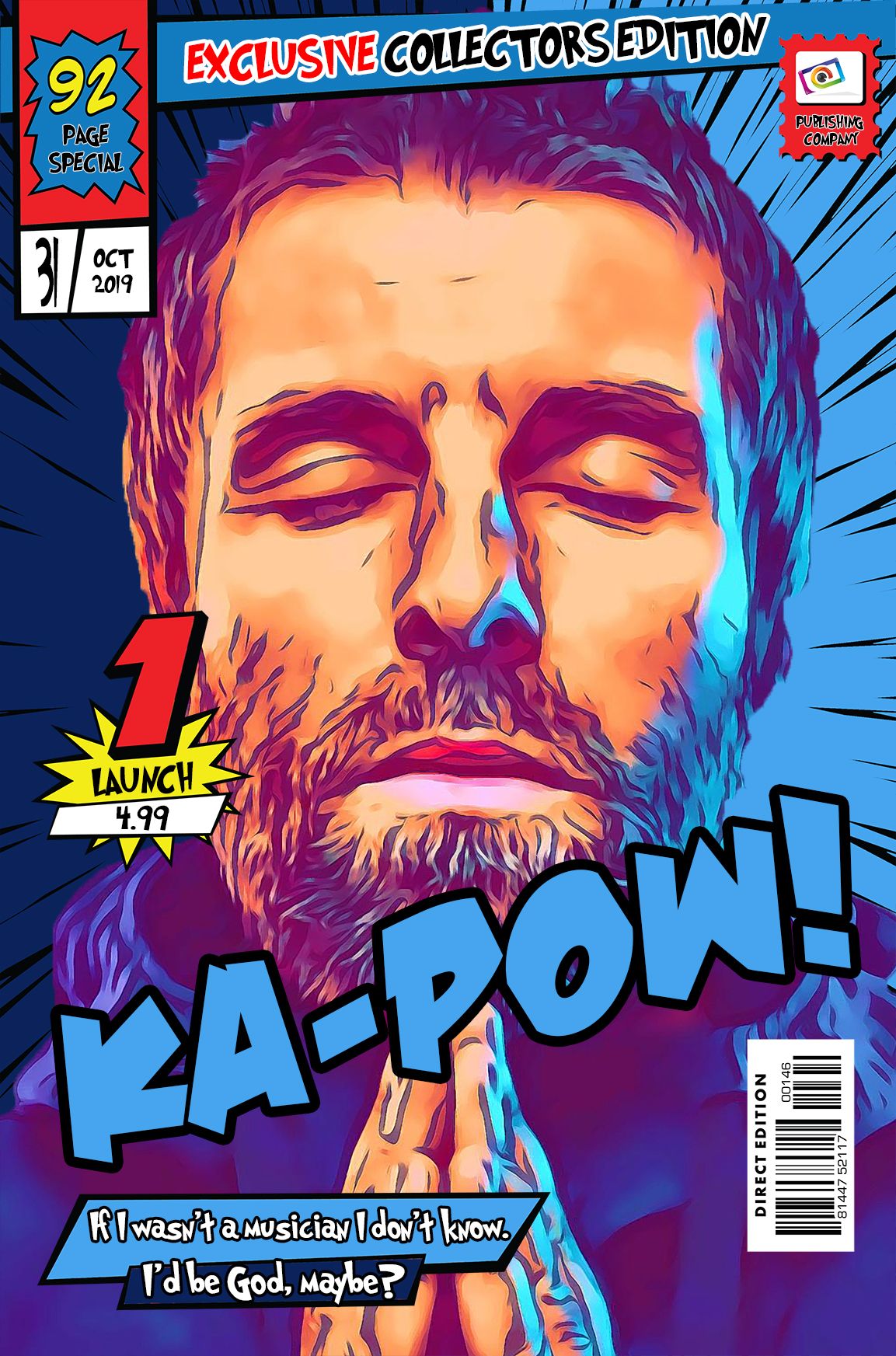 Liam Gallagher — Comic Strip Canvas