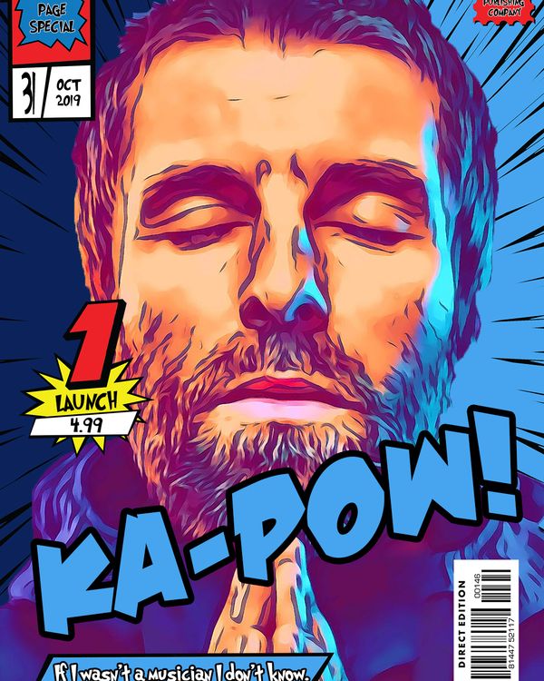 Liam Gallagher — Comic Strip Canvas