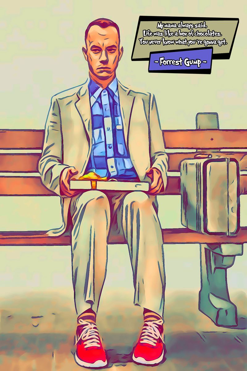 Forrest Gump — Comic Strip Canvas