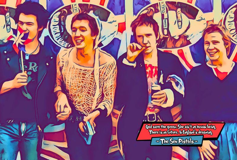 The Sex Pistols — Comic Strip Canvas