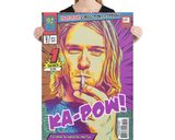 Kurt Cobain lifestyle mockup — Comic Strip Canvas