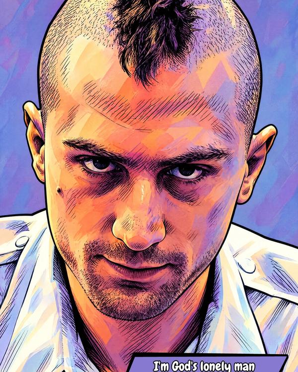 Travis Bickle — Comic Strip Canvas