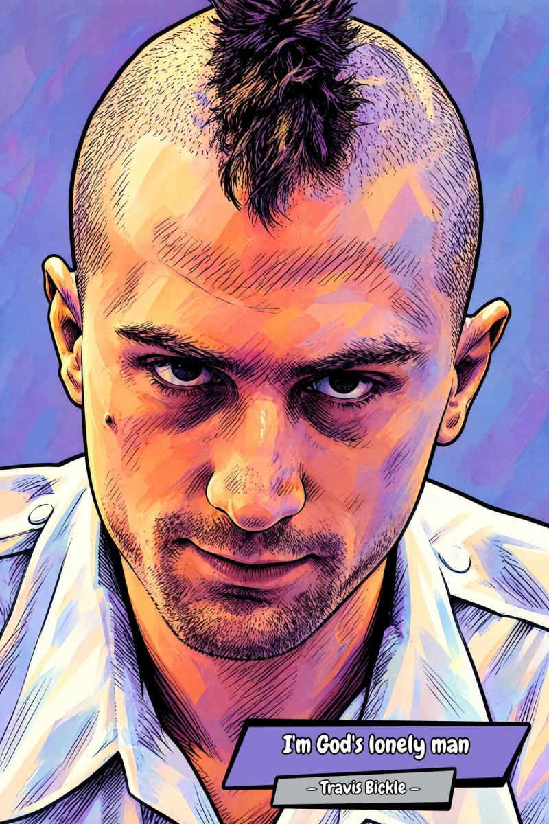 Travis Bickle — Comic Strip Canvas
