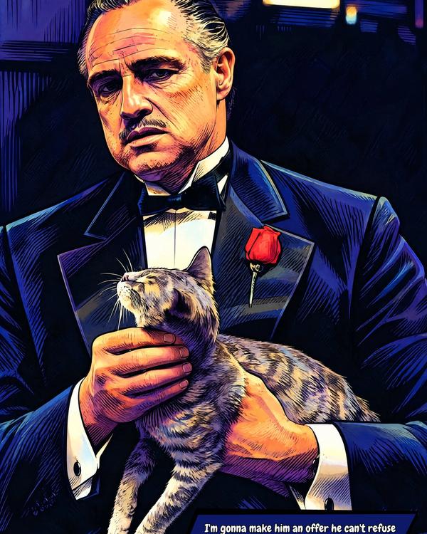The Godfather — Comic Strip Canvas