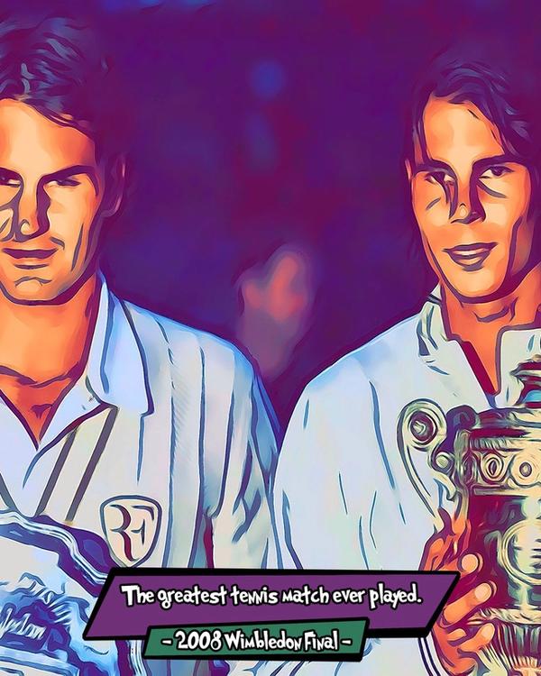 Federer vs Nadal — Comic Strip Canvas