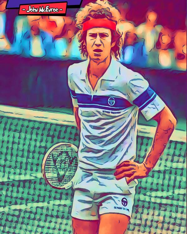 John McEnroe — Comic Strip Canvas