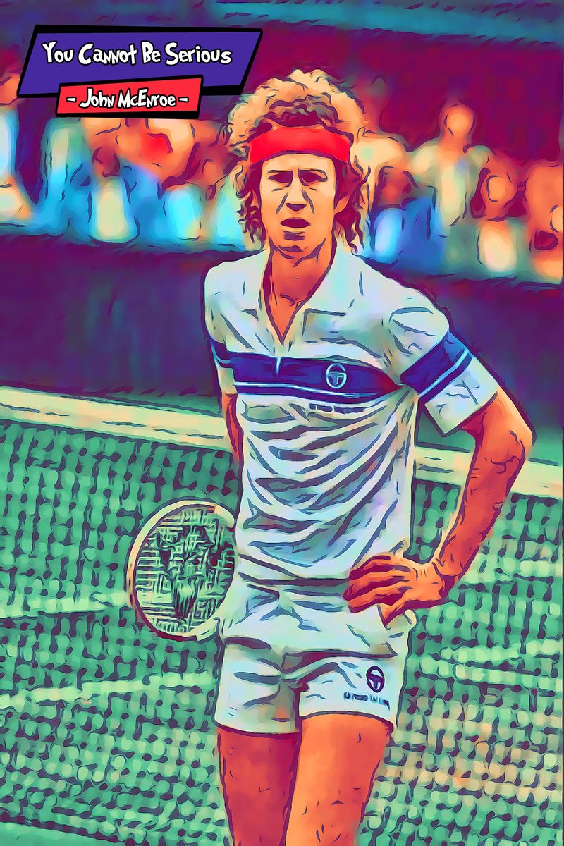 John McEnroe — Comic Strip Canvas