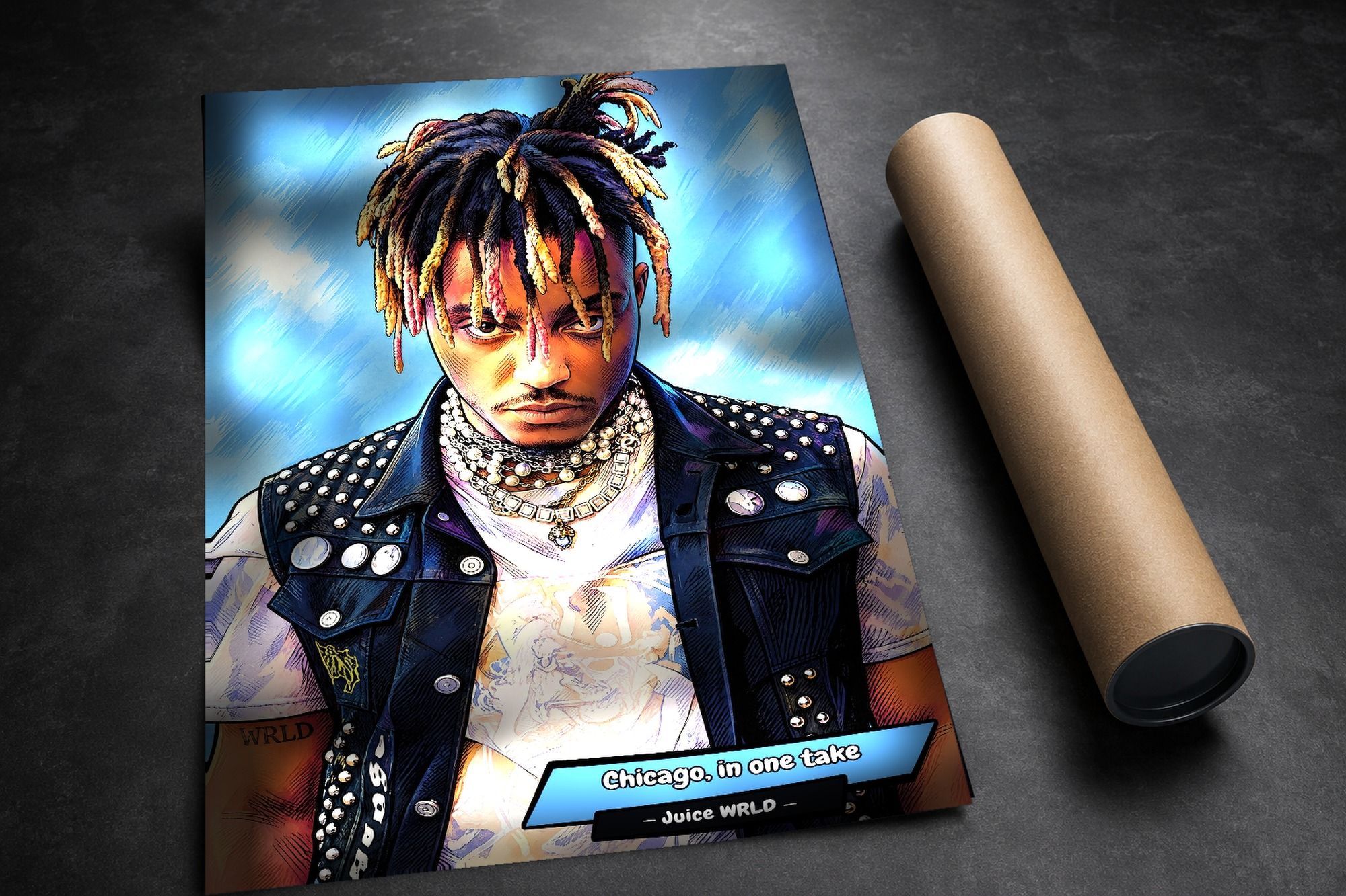 Juice Wrld lifestyle mockup — Comic Strip Canvas