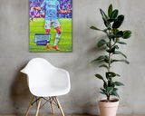 Raheem Sterling lifestyle mockup — Comic Strip Canvas