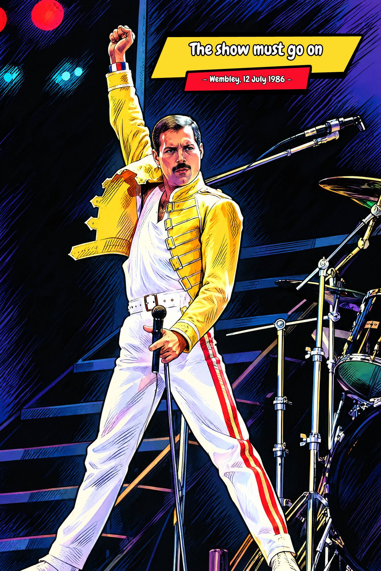 Queen - Wembley '86 — Comic Strip Canvas