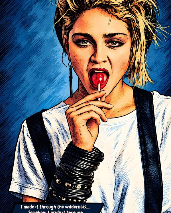 Madonna — Comic Strip Canvas