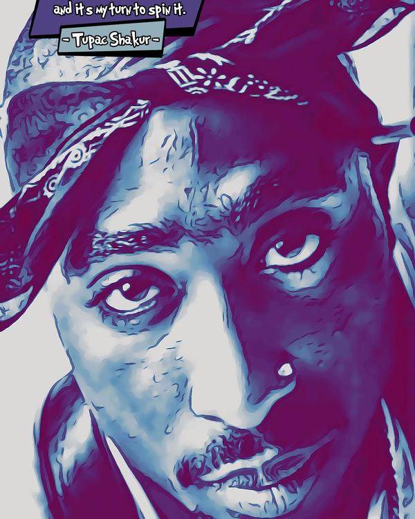 Tupac — Comic Strip Canvas