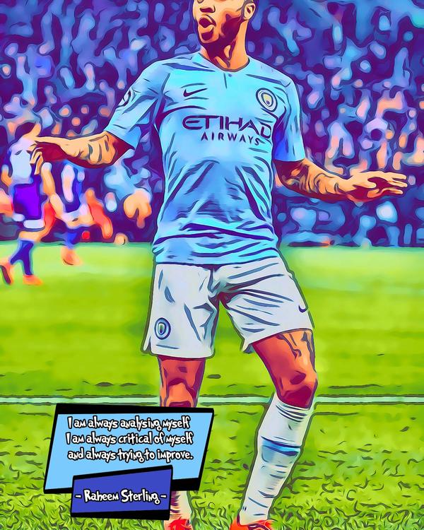 Raheem Sterling — Comic Strip Canvas