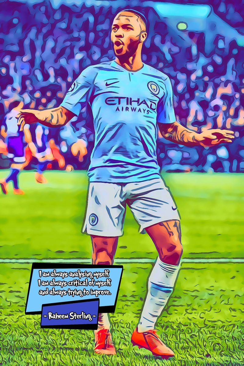 Raheem Sterling — Comic Strip Canvas