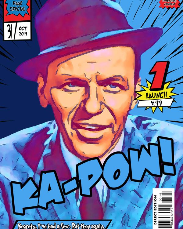 Frank Sinatra — Comic Strip Canvas