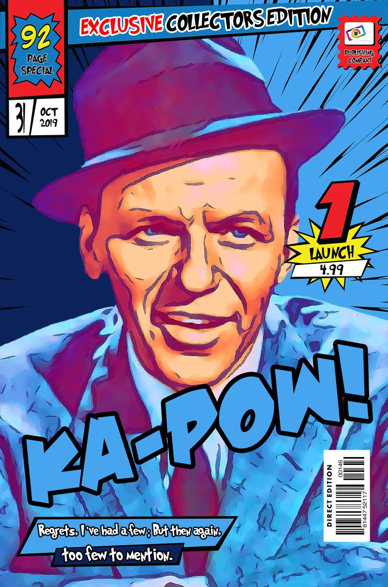 Frank Sinatra — Comic Strip Canvas