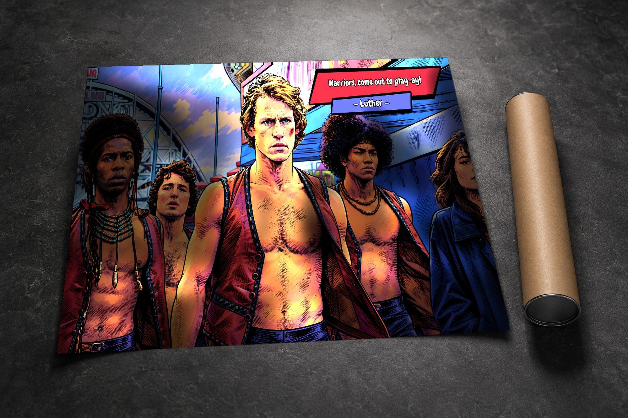 The Warriors lifestyle mockup — Comic Strip Canvas