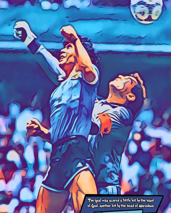 Hand Of God — Comic Strip Canvas