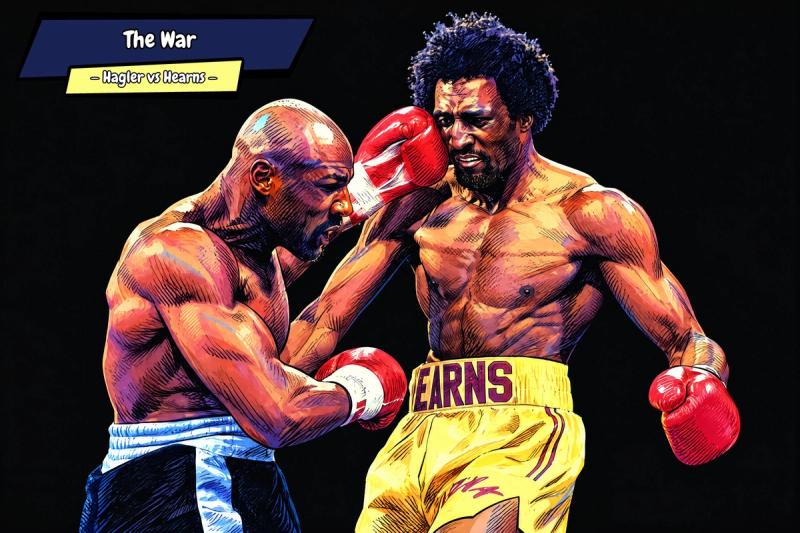 Hagler vs Hearns — Comic Strip Canvas