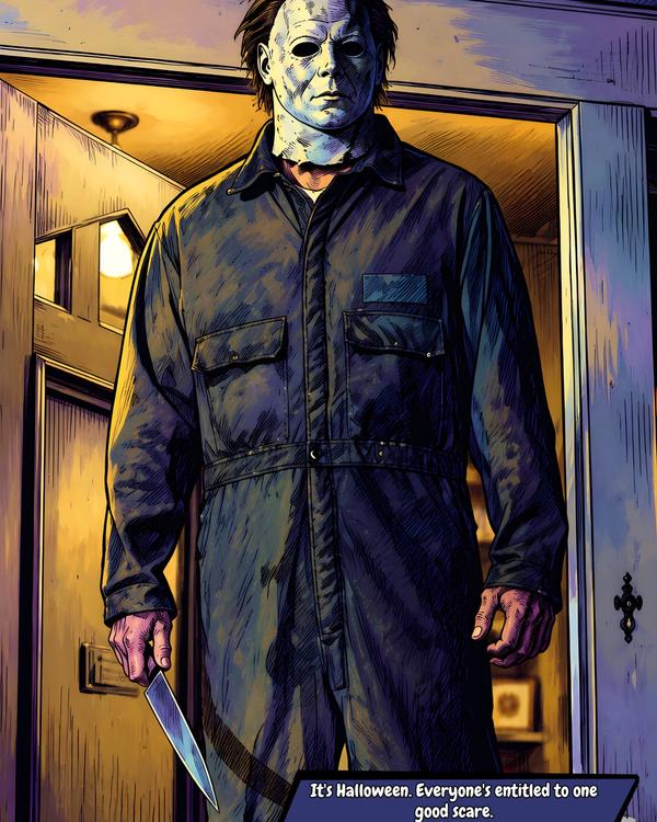 Michael Myers — Comic Strip Canvas