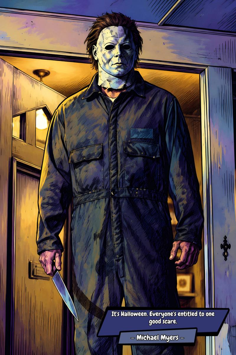 Michael Myers — Comic Strip Canvas