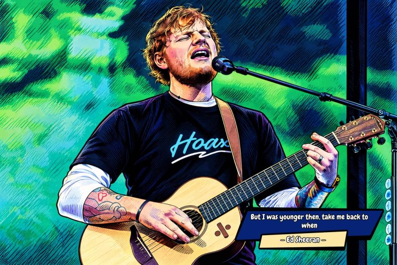 Ed Sheeran — Comic Strip Canvas