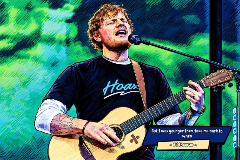 Ed Sheeran — Comic Strip Canvas