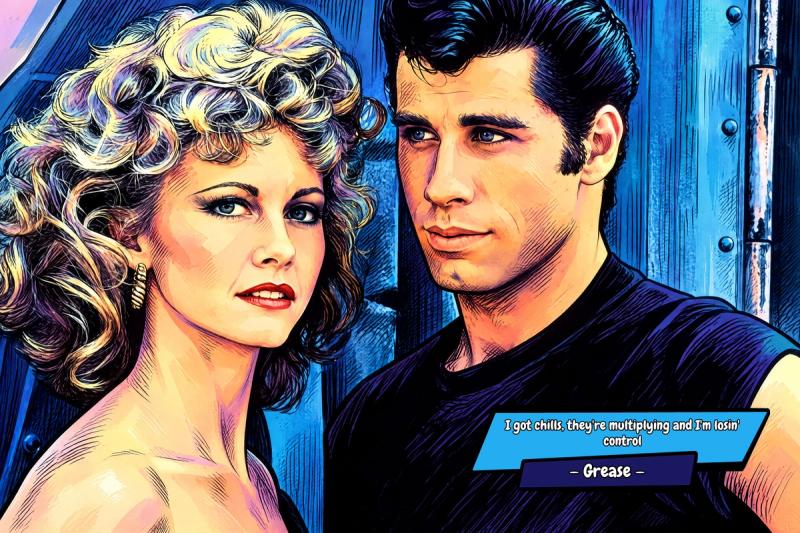 Grease — Comic Strip Canvas