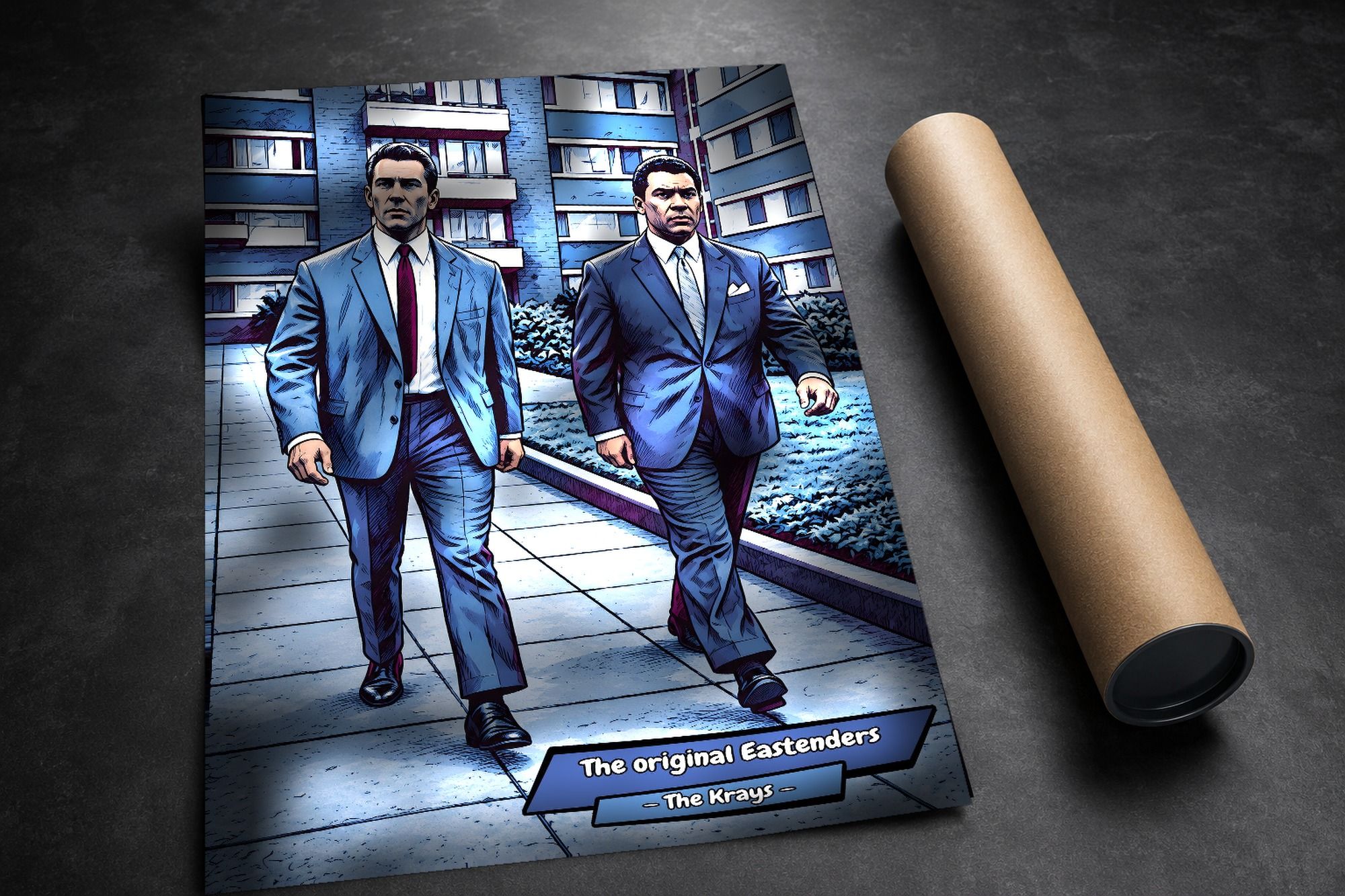The Krays lifestyle mockup — Comic Strip Canvas
