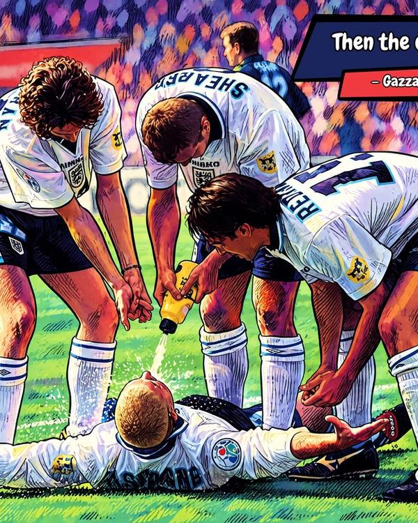 England Euro 96 — Comic Strip Canvas
