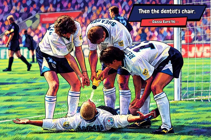 England Euro 96 — Comic Strip Canvas
