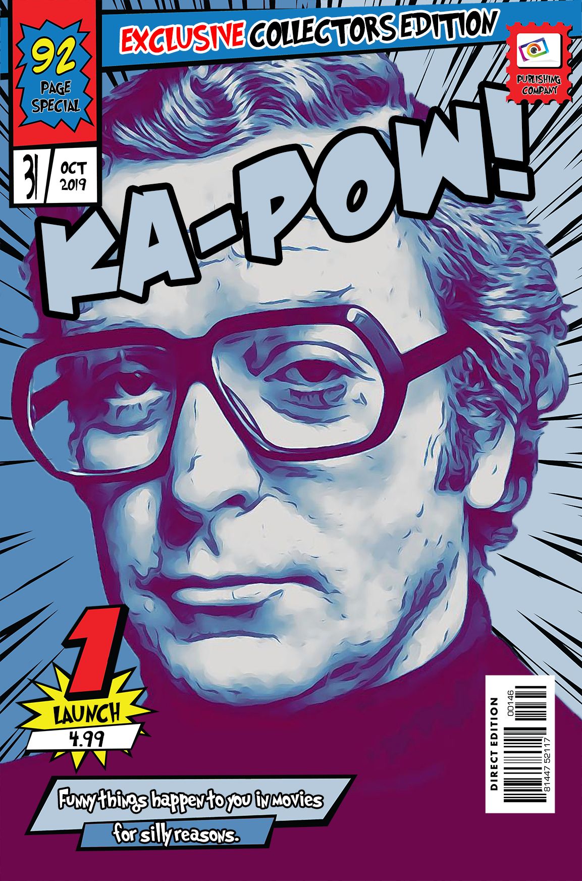 Michael Caine — Comic Strip Canvas