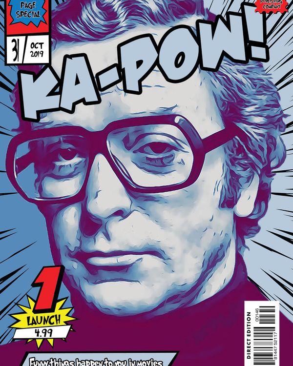 Michael Caine — Comic Strip Canvas