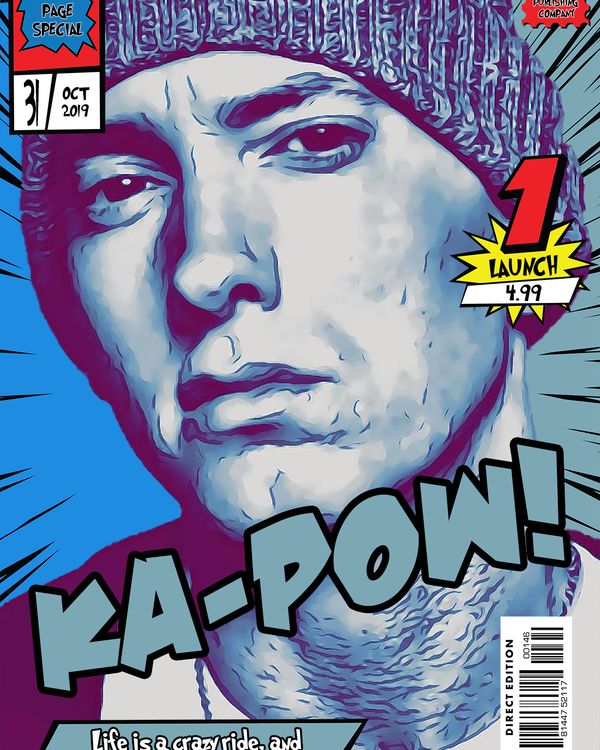 Eminem — Comic Strip Canvas