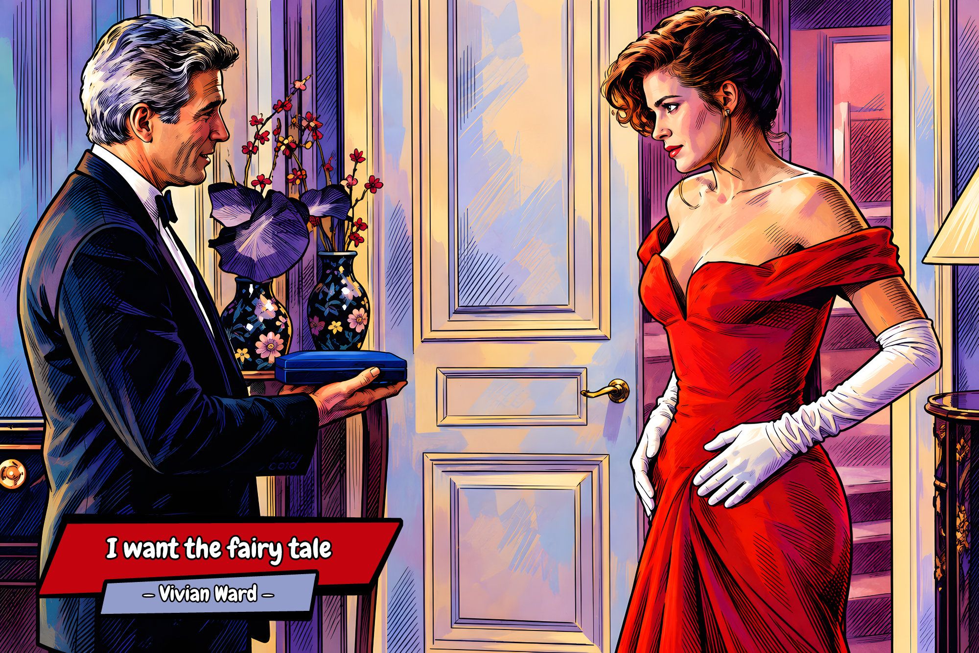 Pretty Woman — Comic Strip Canvas