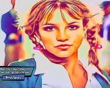 Britney Spears — Comic Strip Canvas