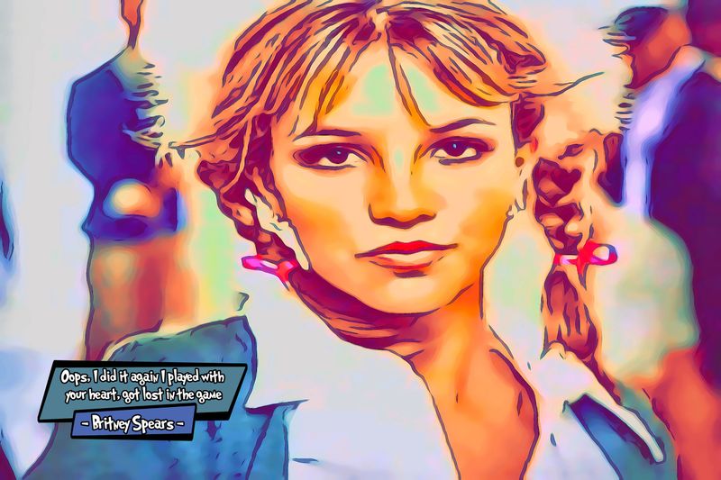 Britney Spears — Comic Strip Canvas